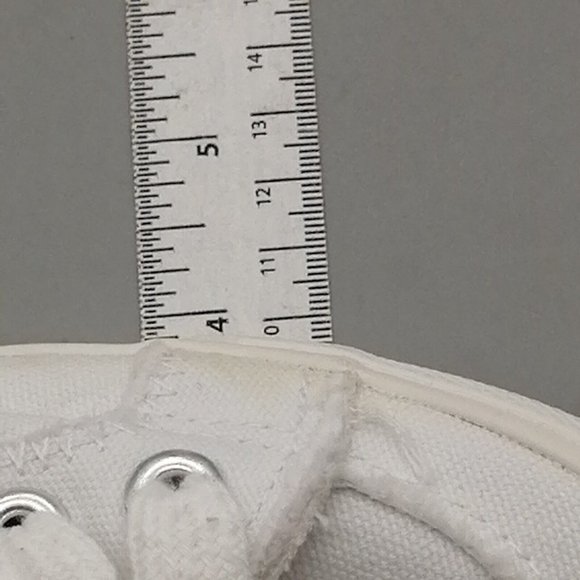 Maurices Womens Lace Up Canvas‎ Sneakers White Round Toe Fringed Edging 6.5M - Picture 6 of 10